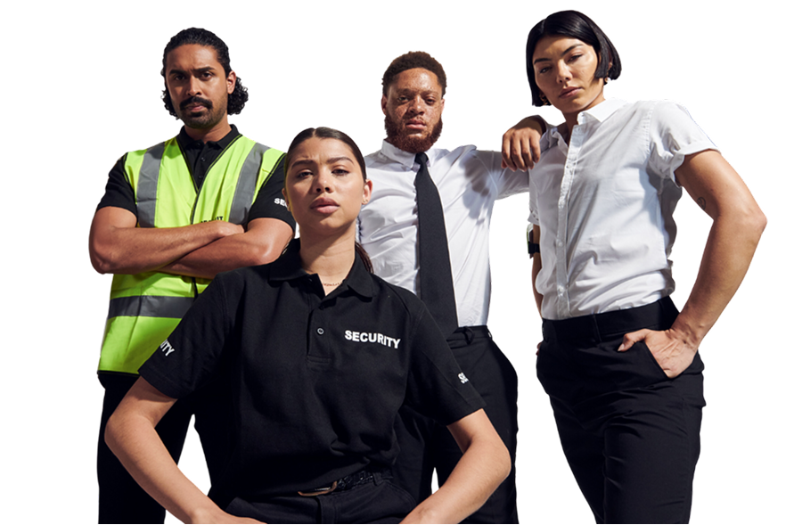 Security professionals in formal attire